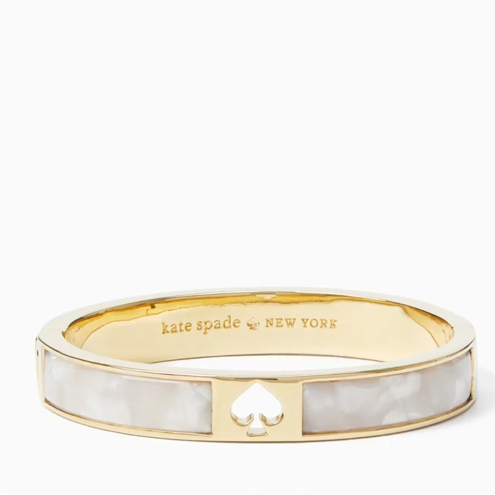 NIP Kate Spade Hole Punch Spade Hinge Bangle - Picture 10 of 12